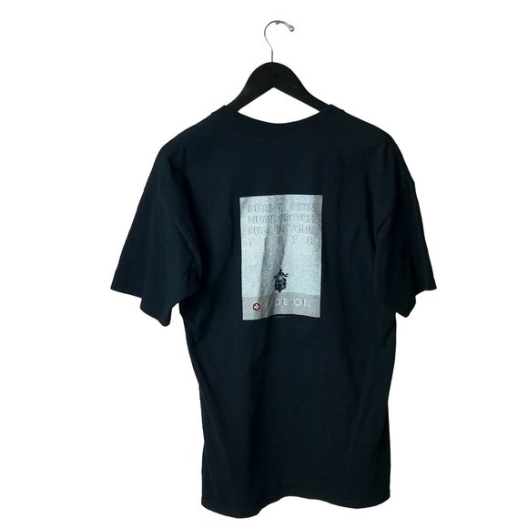 2003 Vintage Huge Bar Harbor Maine Chrome Highway T Shirt 00s Cotton Black XL - Picture 3 of 15